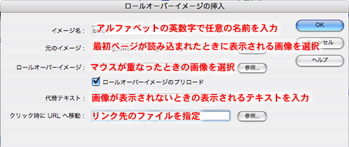 Dreamweaverでゴォ 画像を使ったロールオーバーの作り方